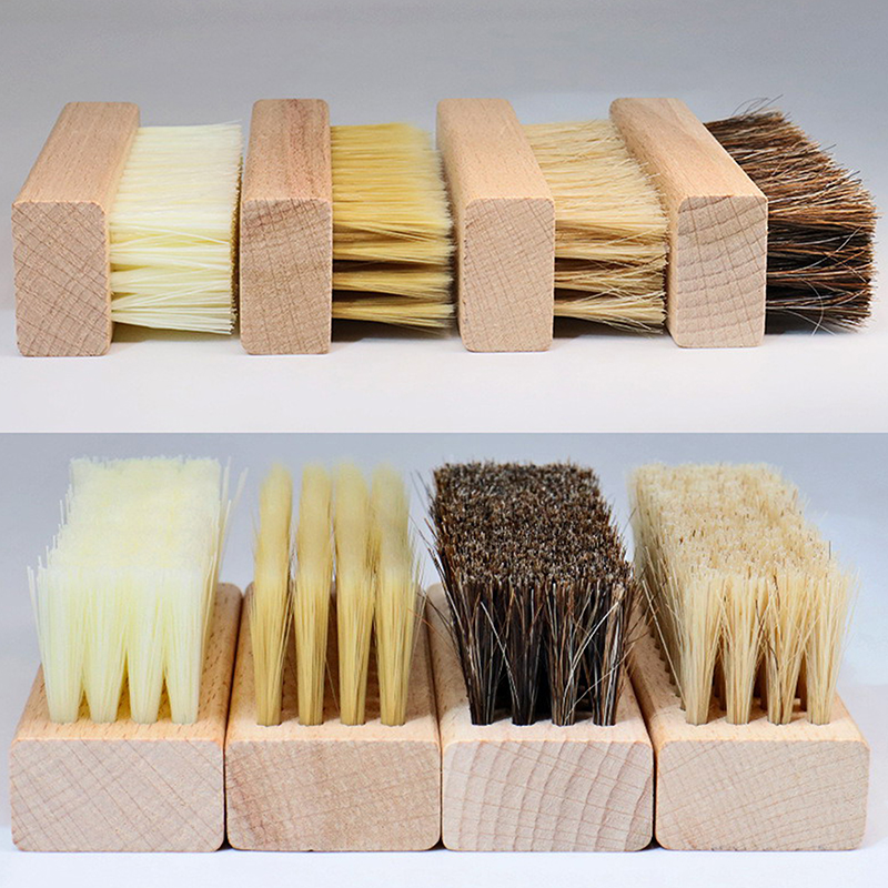 Sneaker Cleaning Kit - Berguna pegangan kayu sikat semir sikat