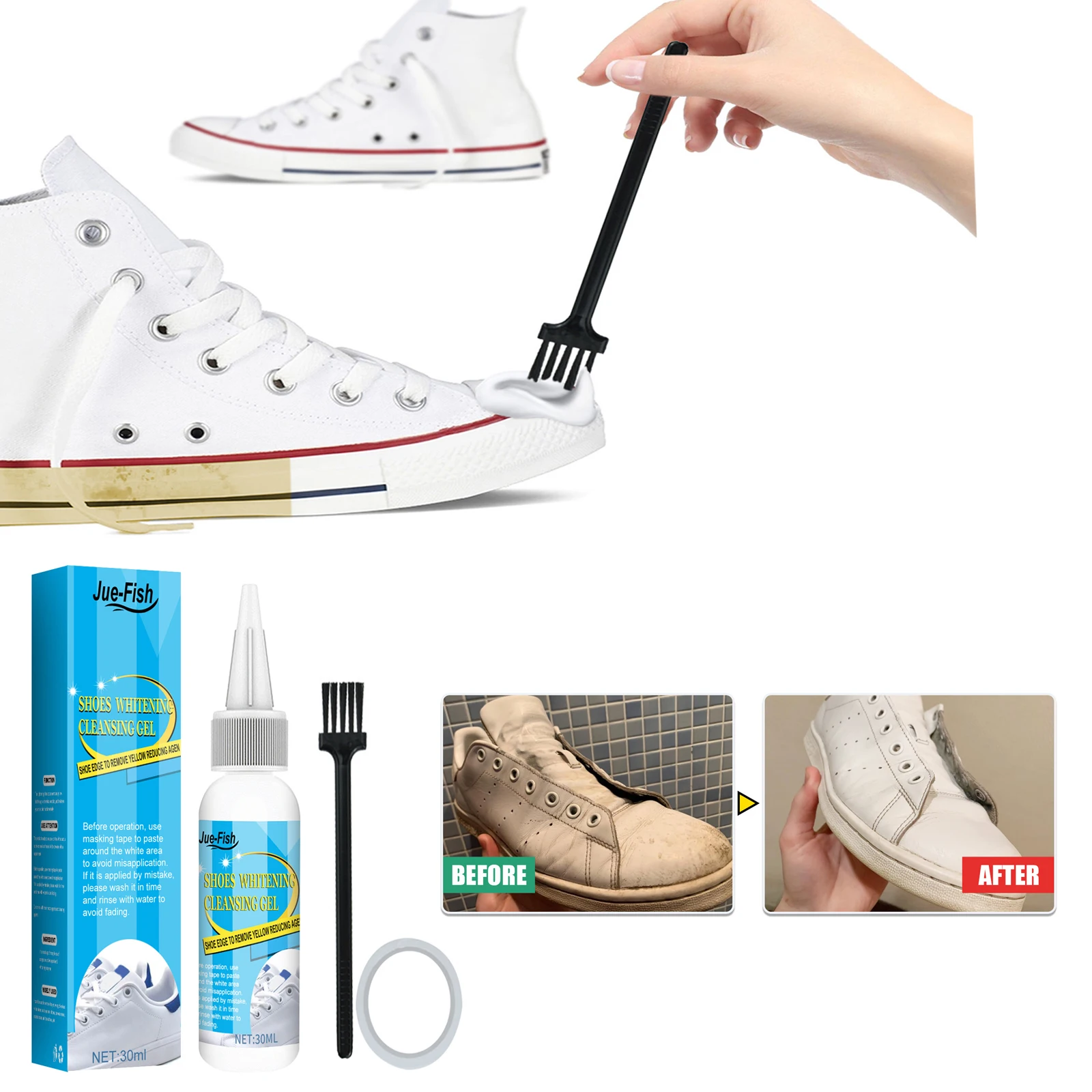 Putih sepatu Gel pembersih nod - Sneaker Cleaning Kit ulasan dan harga